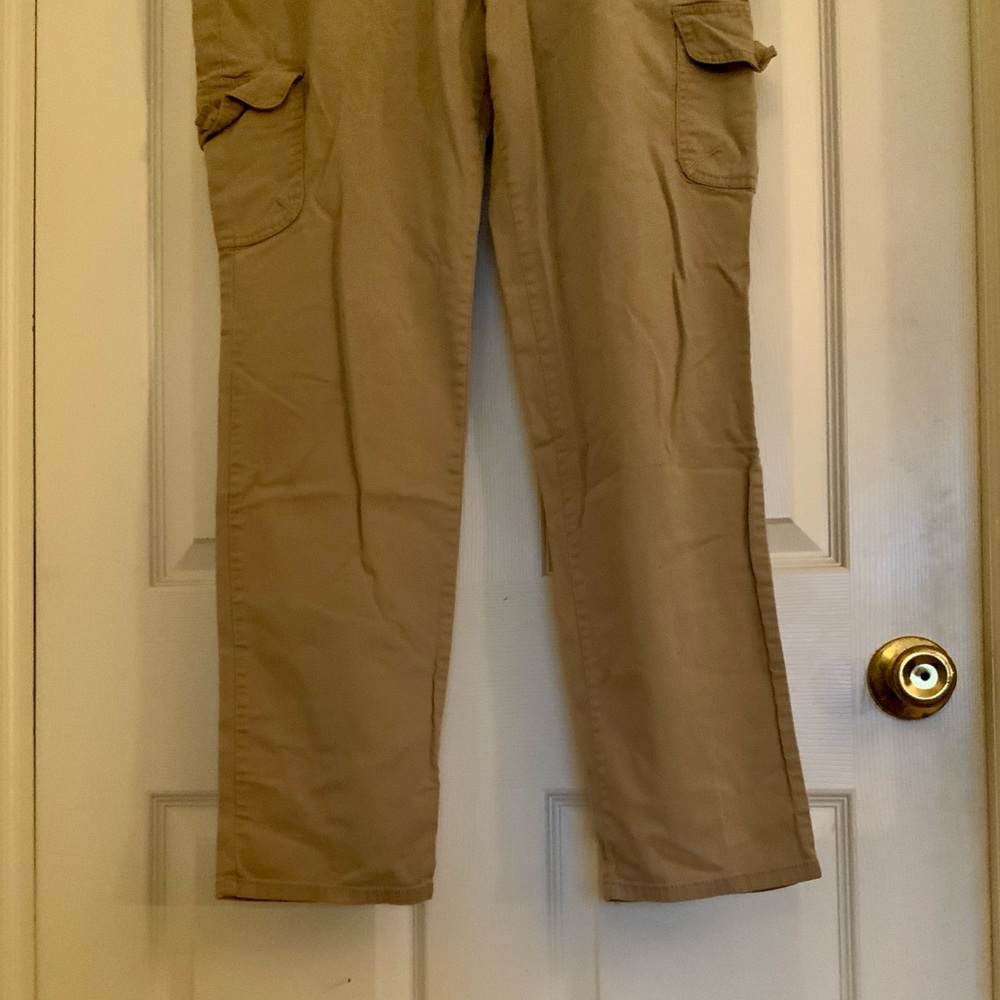 SOFT COTTON CHINO, BOYFRIEND CARGO PANTS. - Picture 3 of 11